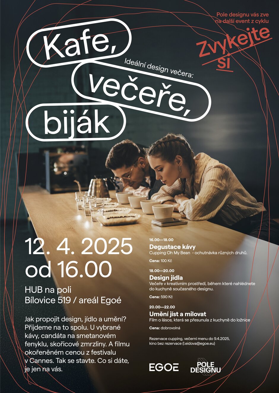 Kafe, večeře, biják